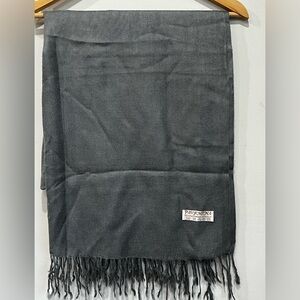 Pashmina Silk Scarf 29”x 66” in Grey Blue tone